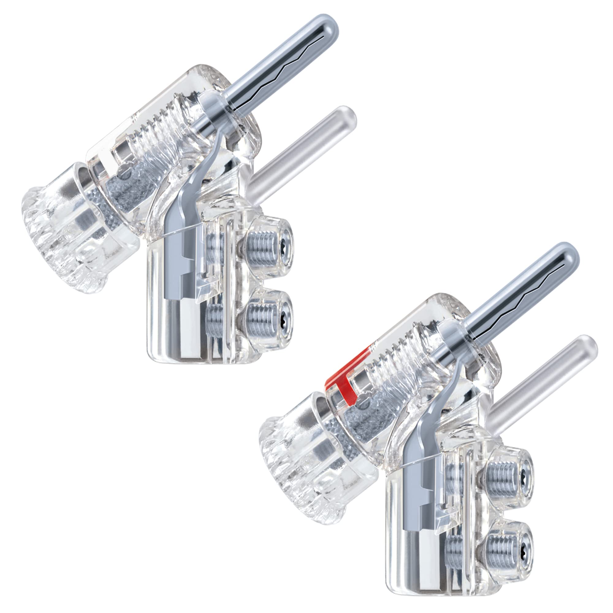 WBT Lot de 4 fiches bananes AG Nextgen - Couleur : (2 rouges et 2 blanches)