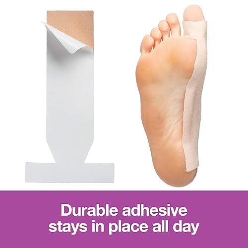 Miniatura 4 de ZenToes Correas en T para dedos de césped, paquete de 10 férulas Moleskin para lesiones de dedos grandes, alisadores adhesivos para dedos