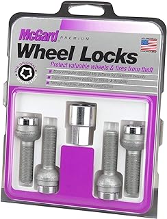 McGard 28017 Chrome Bolt Style Radius Seat Locks (M14 x 1.5 Thread Size) - Set of 4