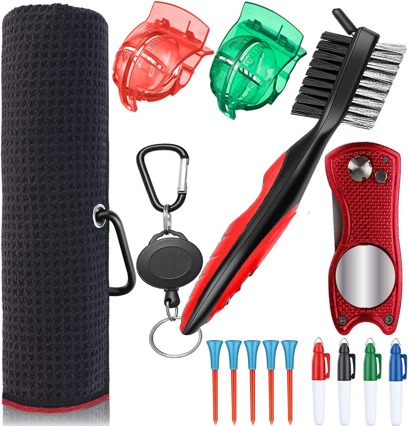 Golf Cleaning Kit (14 in 1), Golf Ball Cleaning Accessories, Golf Towel, Golf Club