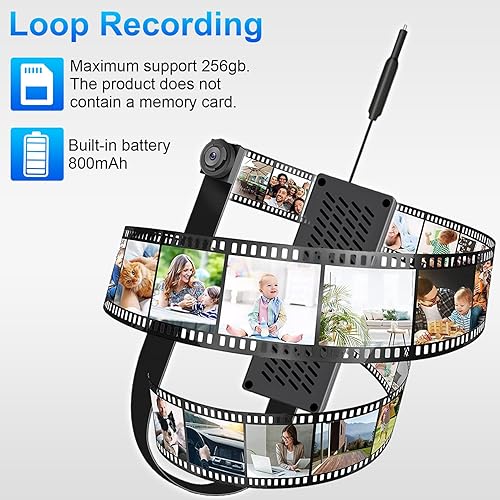 Miniatura 3 de Mini cámara de niñera, mini cámara 4K Ultra HD con cámara WiFi inalámbrica, seguridad portátil para el hogar interior y exterior