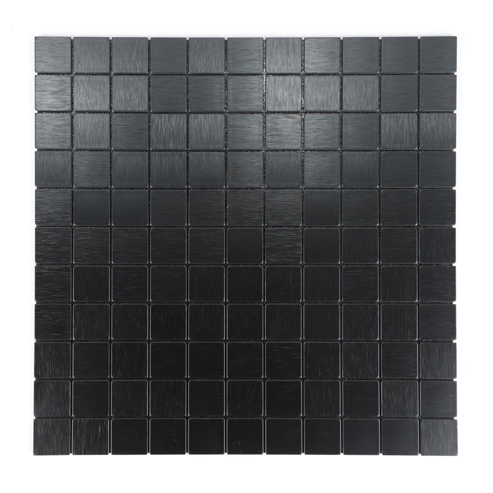 Selbstklebende Fliesen Mosaik Fliesen, Küche Selbstklebend Fliesenaufkleber Metall Mosaik Klebefliesen (6 Matten, Schwarz)