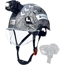 SAFEBUILDER Safety Helmet with Headlight,Safety Hard Hats with Visor,Rechargeable Headlamp for Men Work Industrial,Construction,Forestry