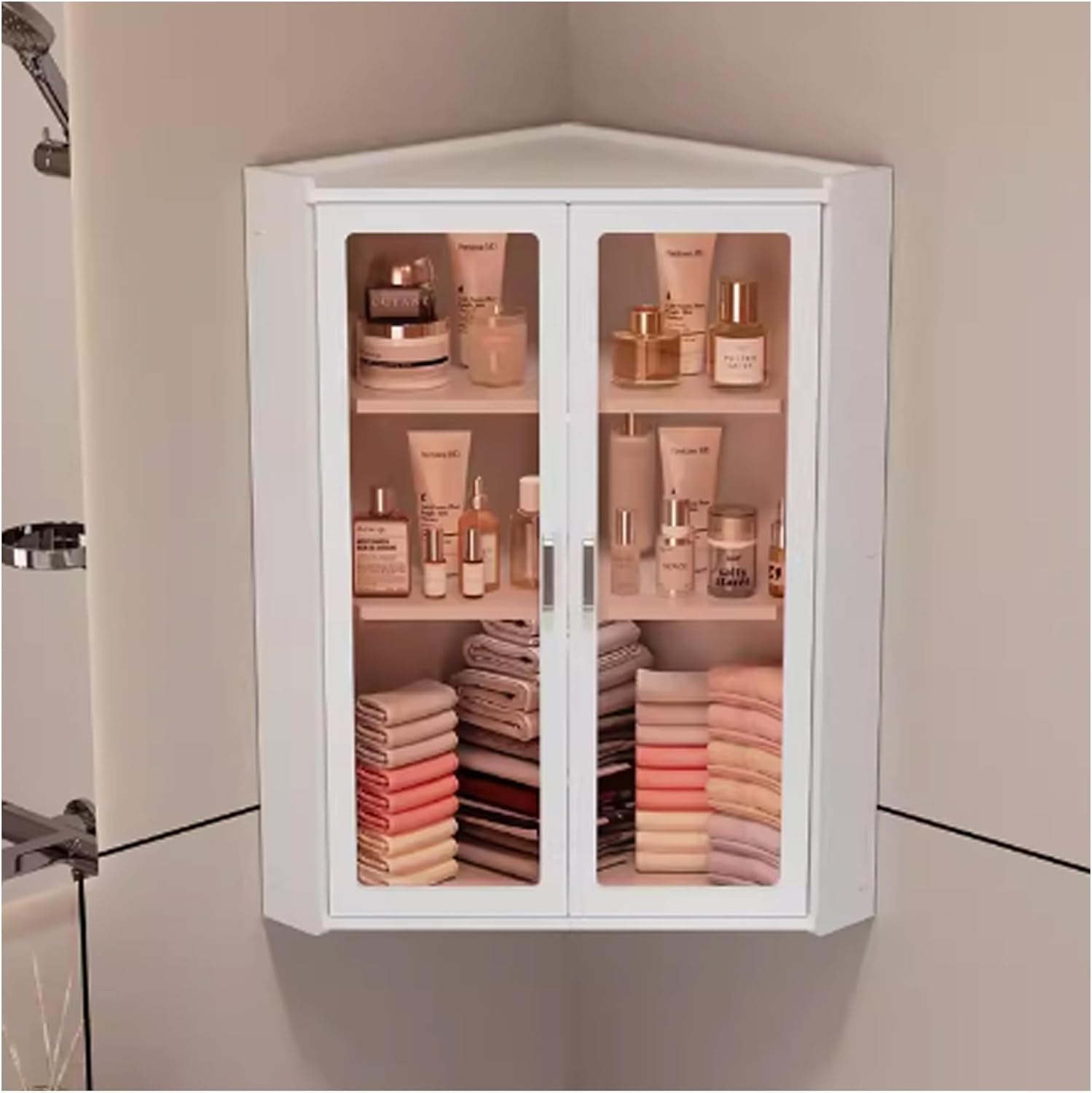 Mcine Cabinet Wall Mount with s Doors, Cact Bathroom STO, Over The Toilet Hanging Cabinet for Bathroom, Kitchen, or Laundry Room