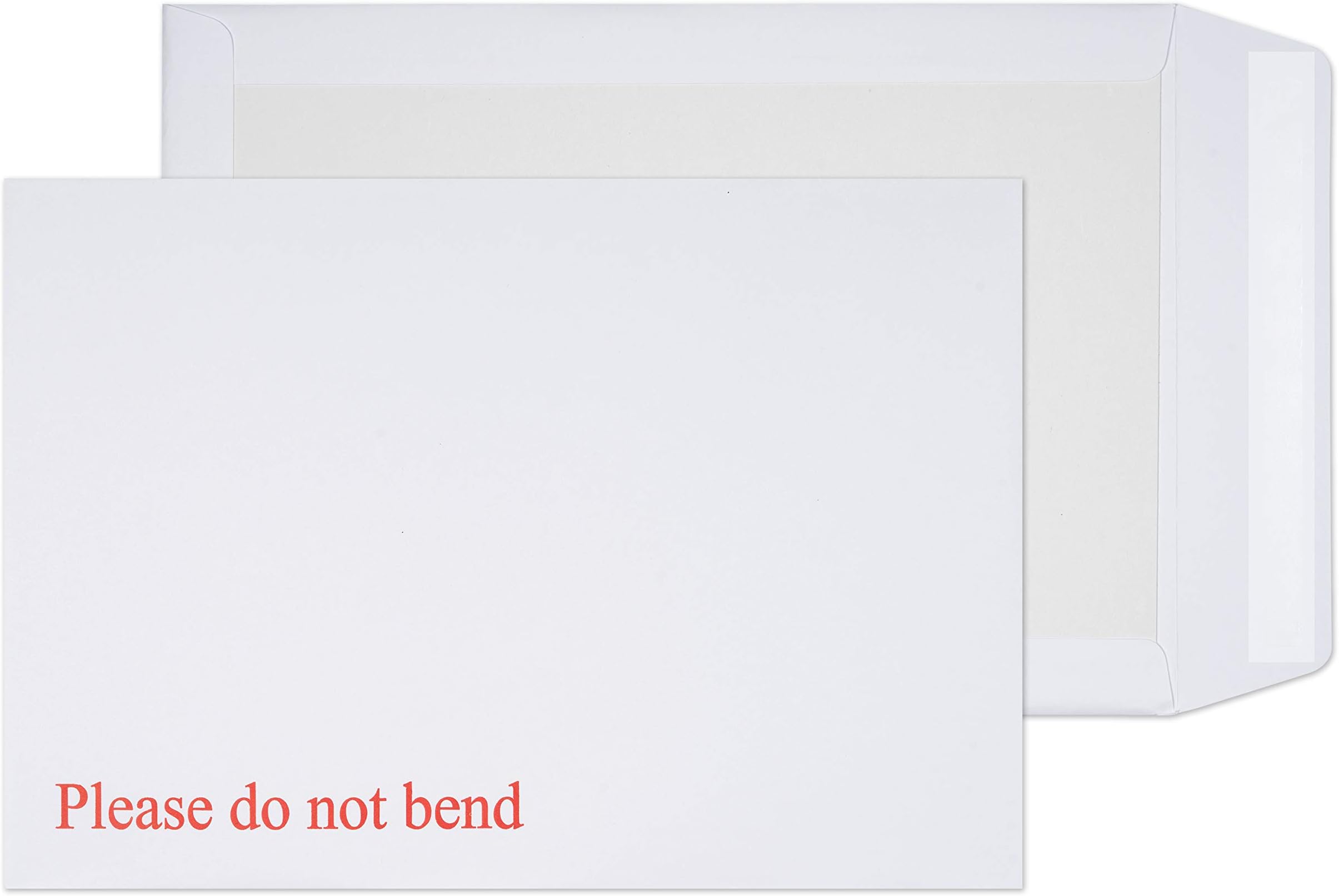 Blake Purely Packaging C4 (A4) 324 x 229 mm Board Back Pocket Peel & Seal Envelopes (3266) White - Pack of 125
