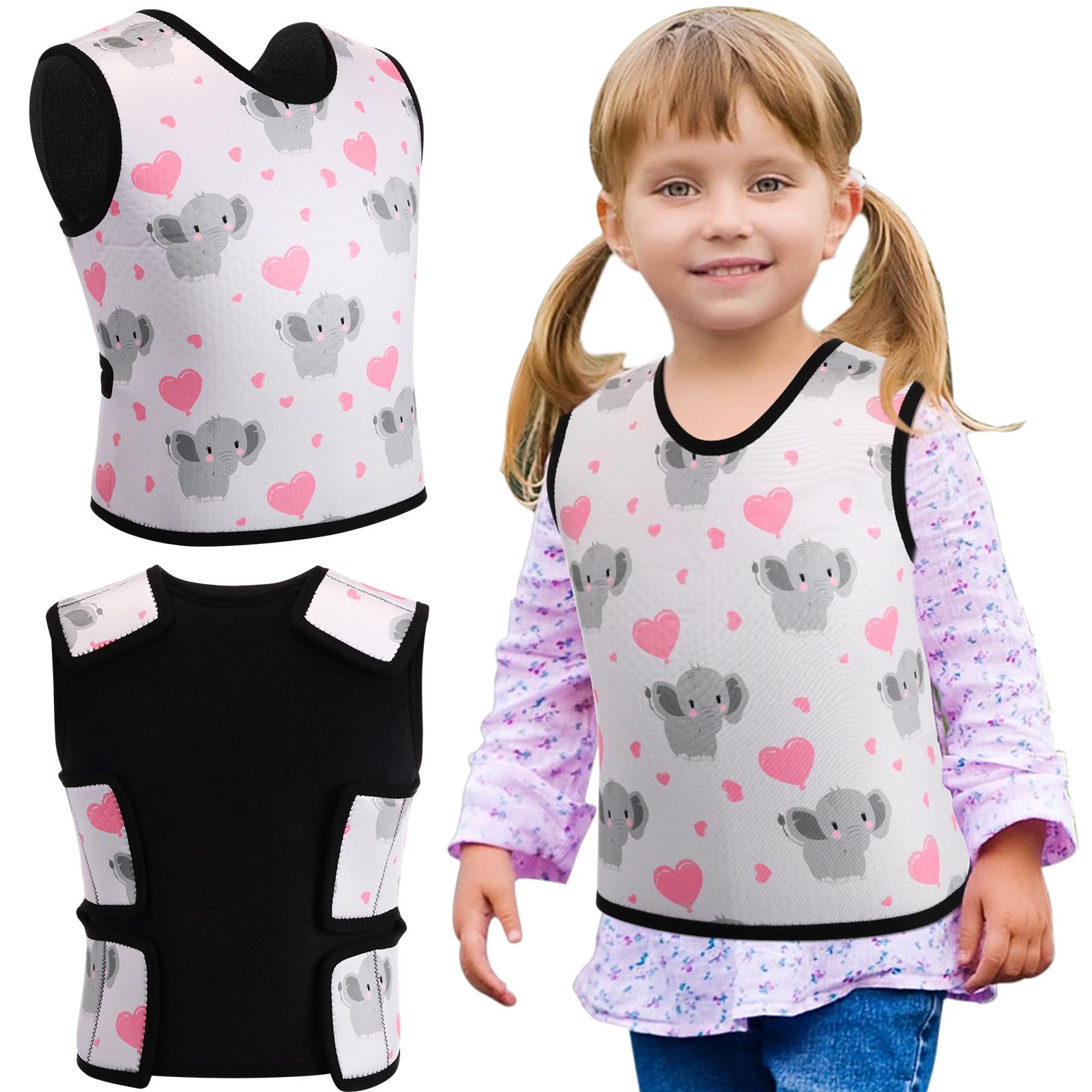 Janmercy Kid Compression Vest, Age 2 to 9, Elephant, Small