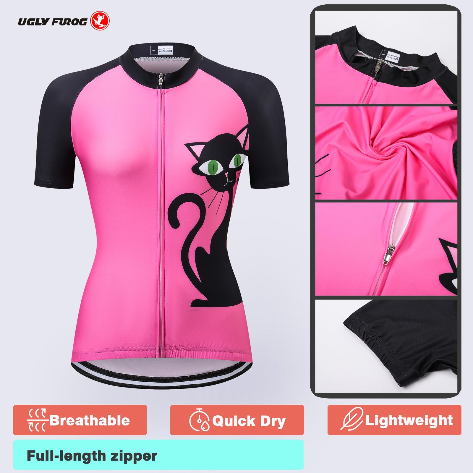 UGLY FROG Completo da Ciclismo da Donna, con Pantaloncini, Abbigliamento Estivo per Bici da Strada
