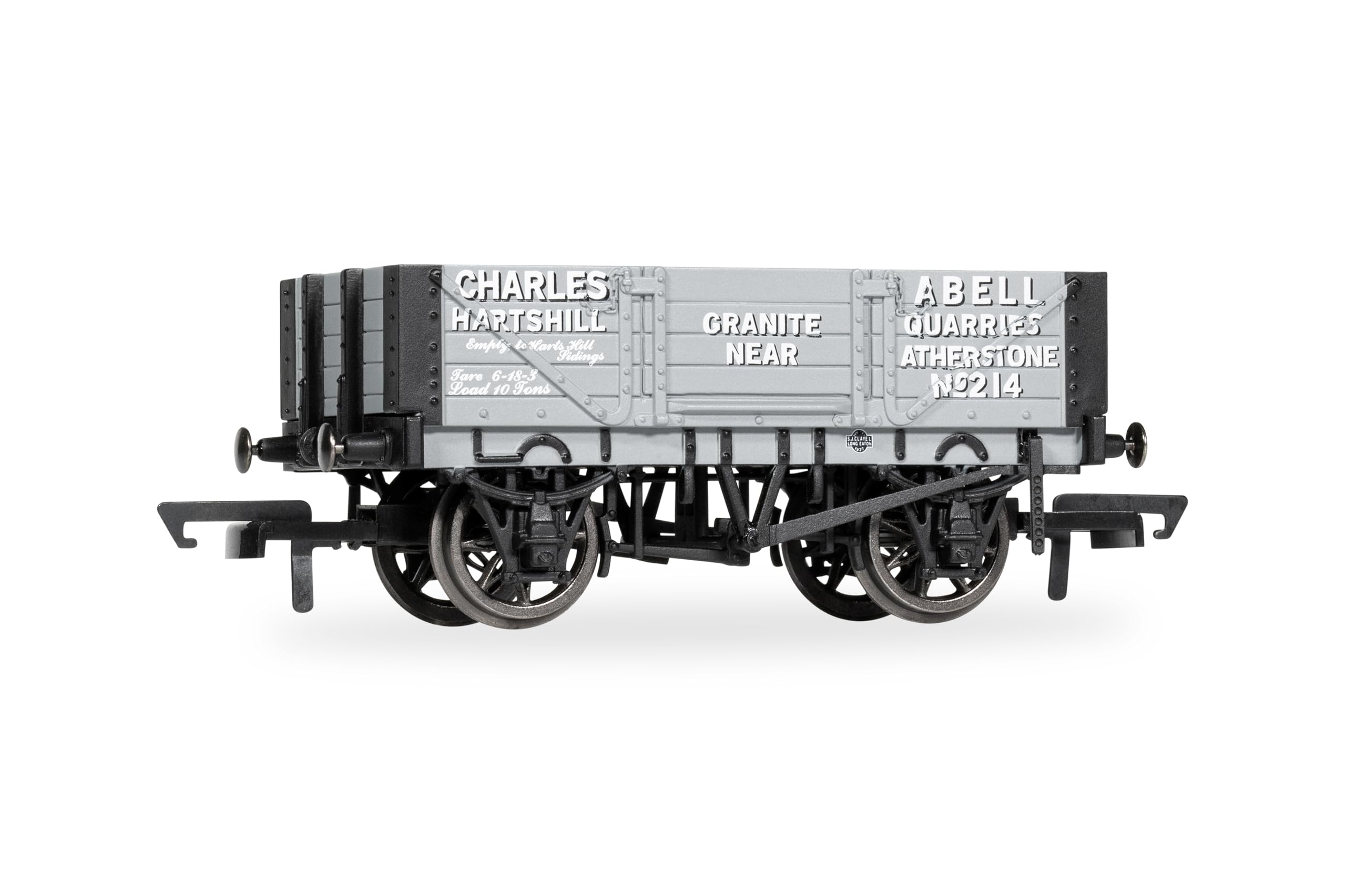 Hornby - R60294 Charles Abell 4-Planken-Wagen Nr. 214, Grau