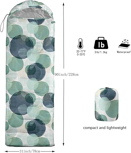 Miniatura 9 de Smell Sunshine Saco de dormir para niños y niñas, bonito estampado de cachorros, ligero, cálido, portátil, para exteriores, interior, impermeable,