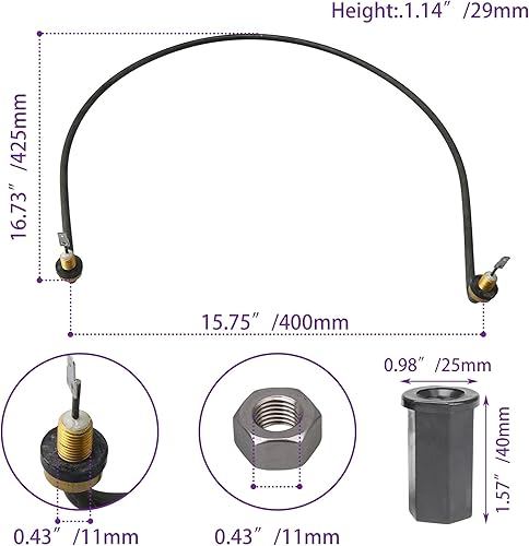 Miniatura 5 de Homeswitch Elemento calefactor para lavavajillas w10518394 W10134009 8563007 LP14302