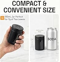 Vista 3 de Treehouse Recipientes a prueba de olores (4.1 fl oz), tarros con tapas herméticas para hierbas, especias, café y té, tarros de almacenamiento