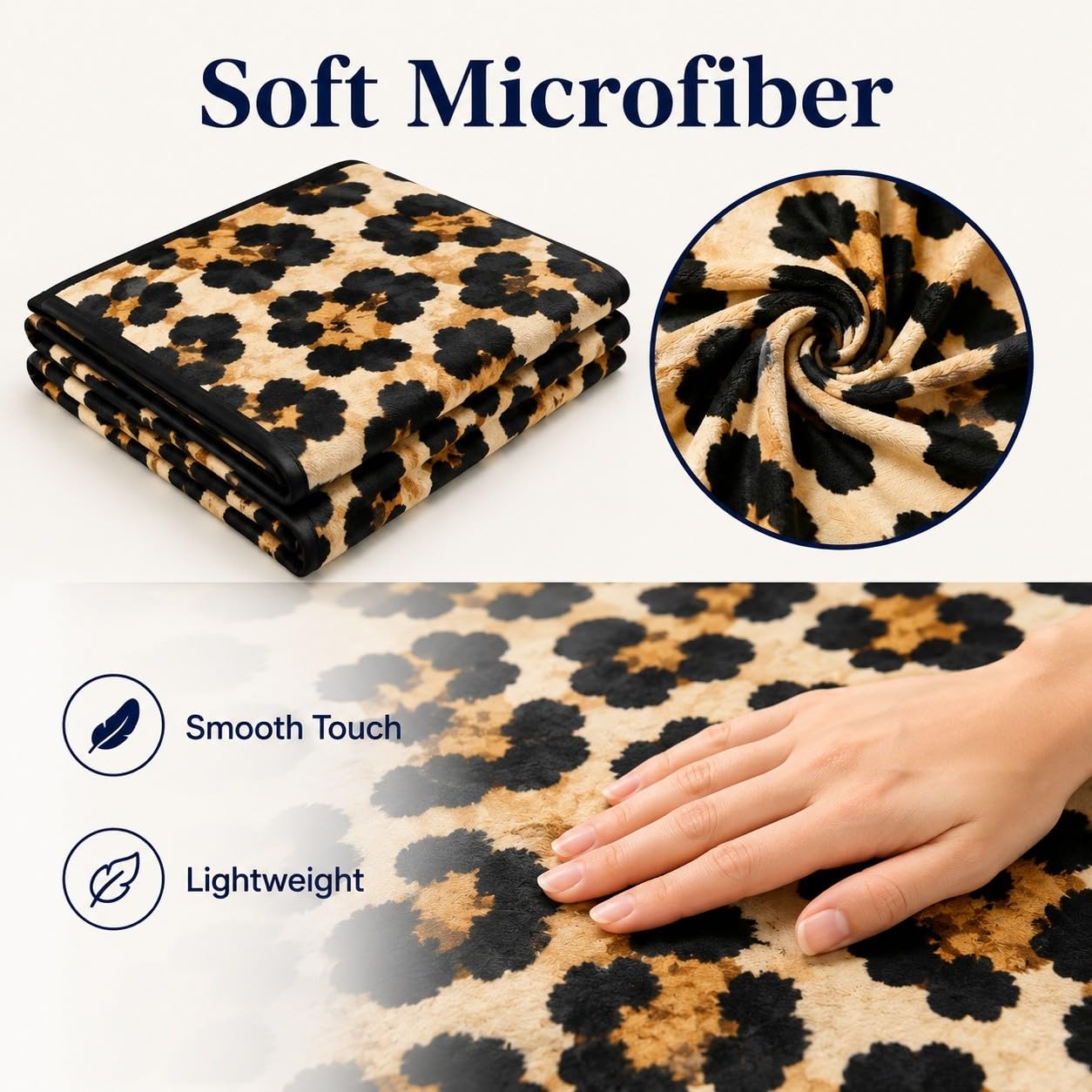 Telo Mare Microfibra Stampa Leopardata Asciugatura Rapida | Asciugamano da Spiaggia Macchie Classiche, 145x200 cm, Assorbente, Accessori Mare, per Palestra Viaggio