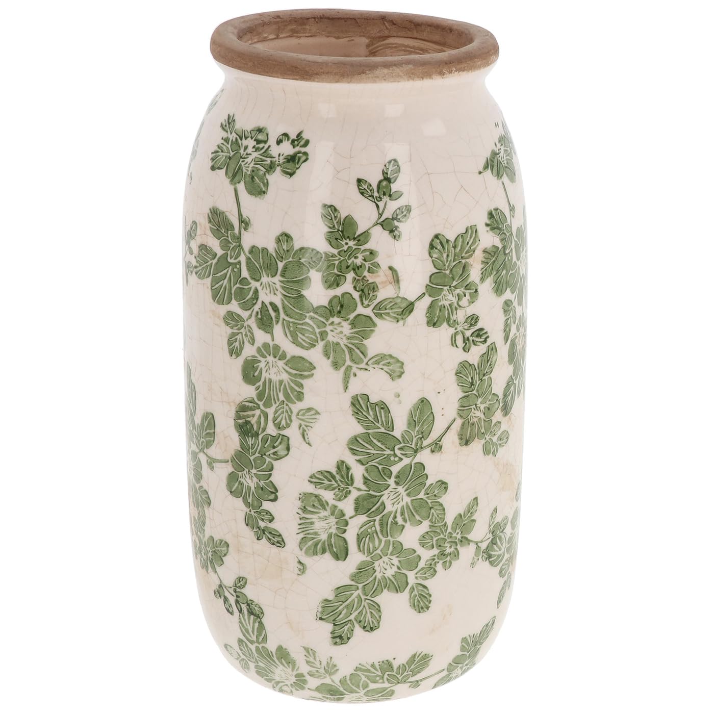Shudehill Giftware Ceramic Clematis Garden Planter and Vases in Bouquet, Jug, Traditional and More! (Straight Vase Large)