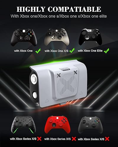 Miniatura 3 de Paquete de batería recargable para Xbox OneXbox One SXbox One XXbox One Elite, kit de juego y carga de 2600 mAh con cable de carga USB de 9.8 pies e