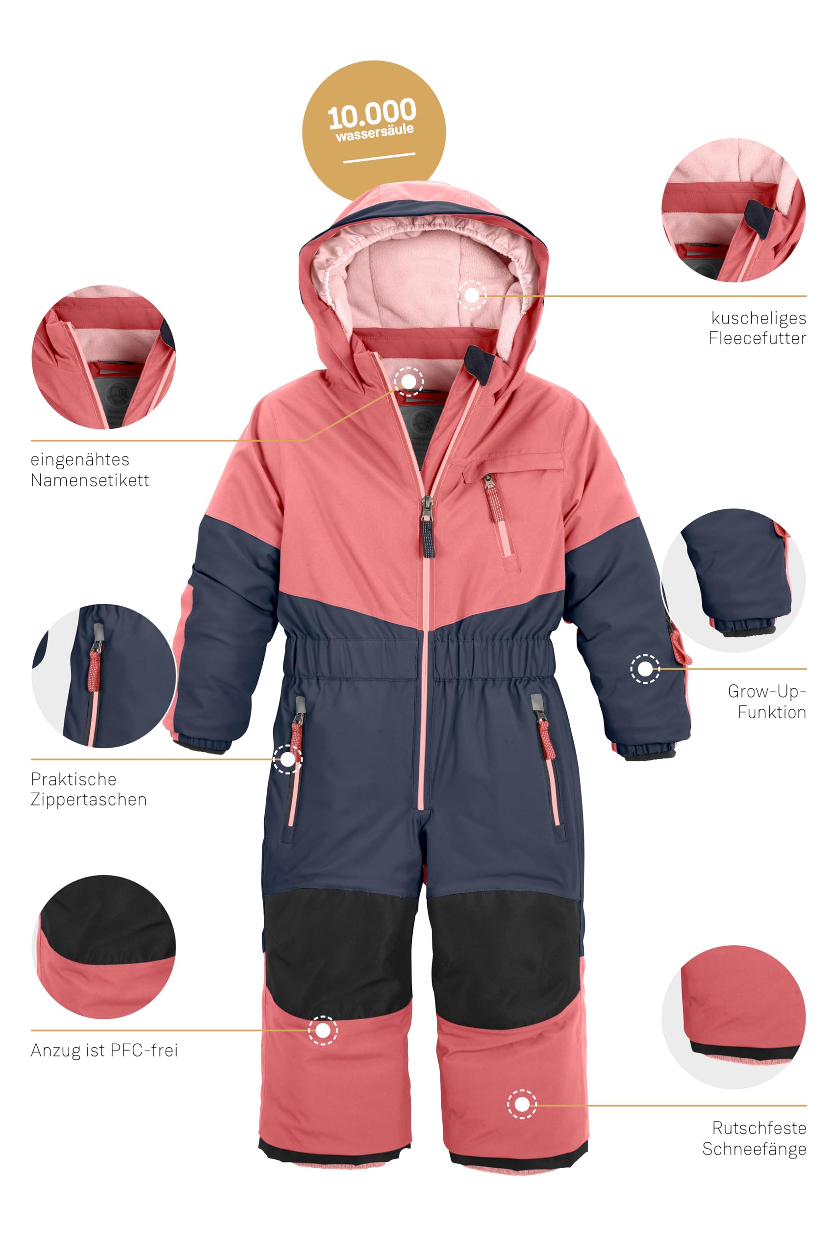first instinct by killtec Fisw 32 Mns Onpc Mono de esquí/traje de nieve con capucha, impermeable Unisex niños