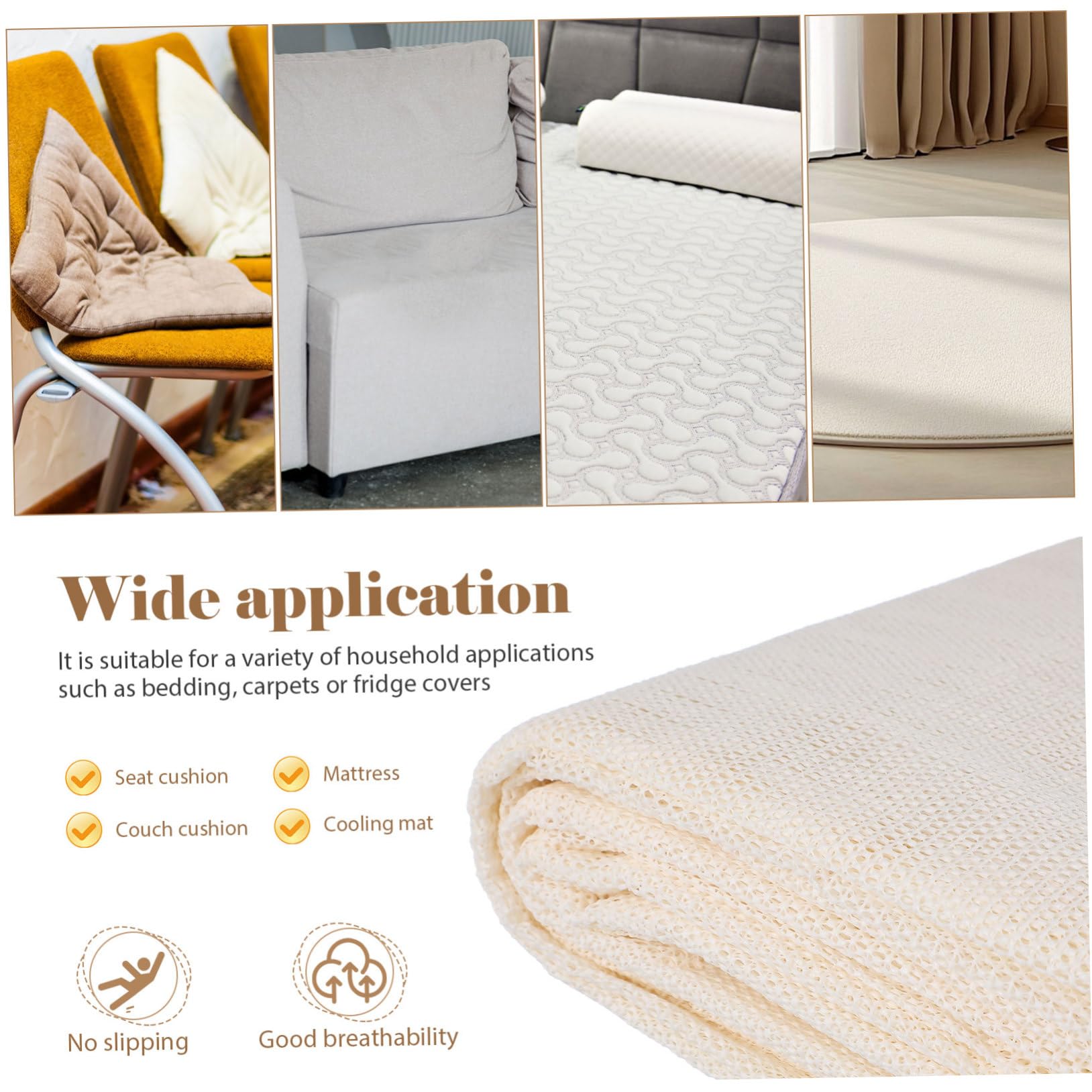 Tapis Antidérapant 200 X 300 Cm en PVC Robuste, Butée de Tapis pour Planchers en Bois Franc, Protection Le Glissement et Anti-enroulement, Adapté aux Tapis de Sol