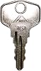 Roto Genuine Replacement Key 1G1 Small 37mm for Lockable Handles Silver