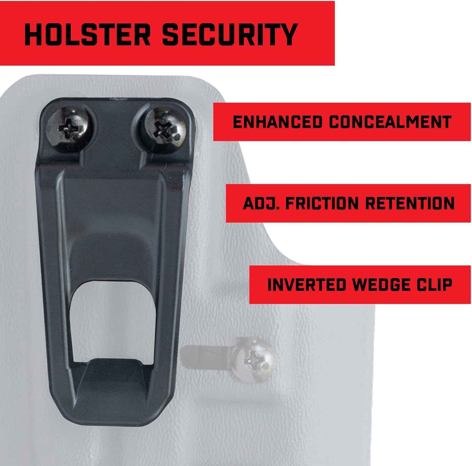 Crucial Concealment® - Ambidextrous Universal Light Holster for TLR-7 (A/X/HL-X) | Concealment Holster with Light | Adjustable Retention | IWB Holster Clip