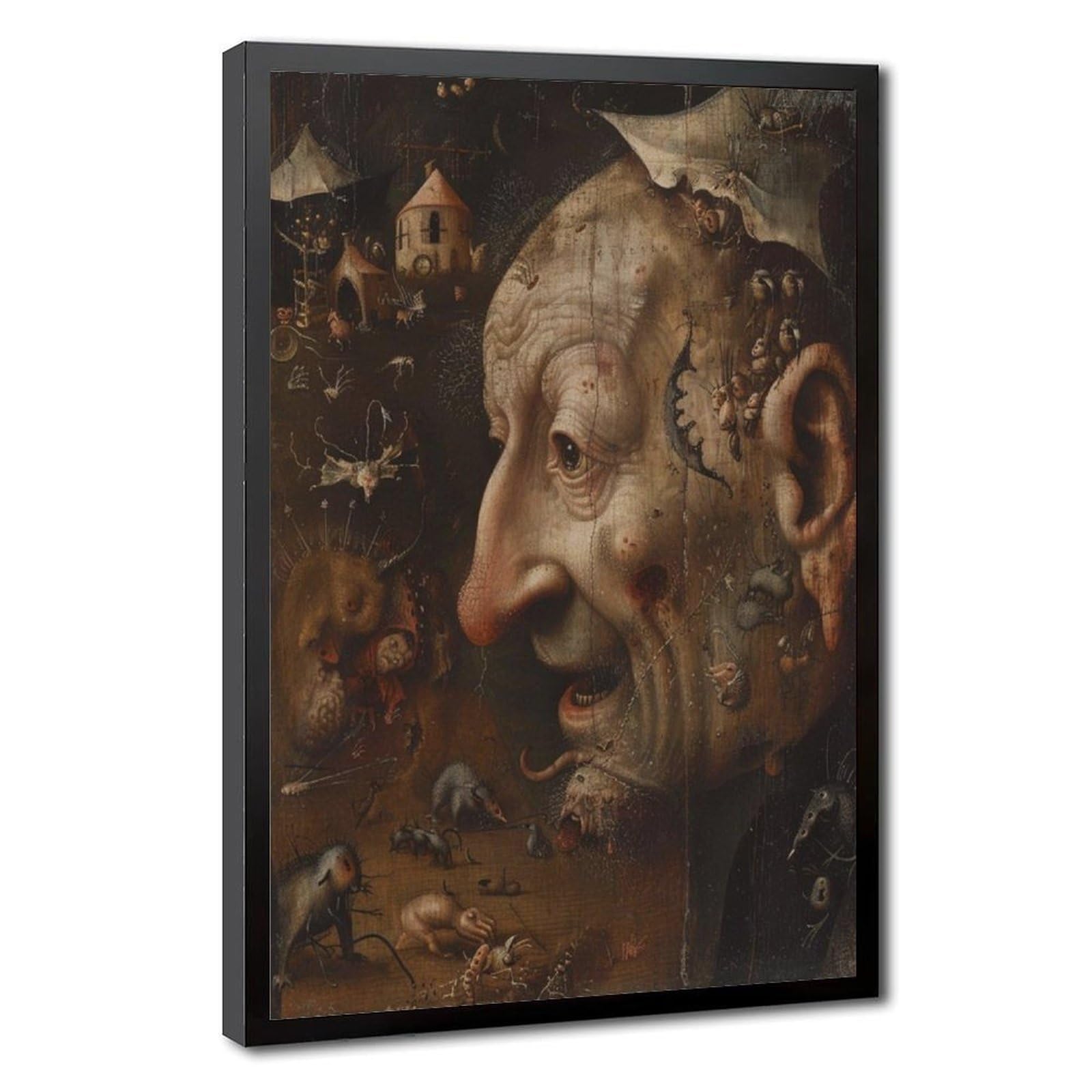 LXWNZE Hieronymus Bosch Art_ Intricate Renaissance Surrealism Canvas Poster Bedroom Decor Landscape Office Room Decor Gift 20" L X 30" W