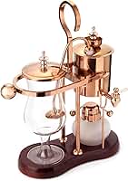 Diguo Cafeteira belga/belga de luxo Royal Family Balance Syphon, cervejeiro de sifão, design elegante estilo retrô (ouro rosa polido)