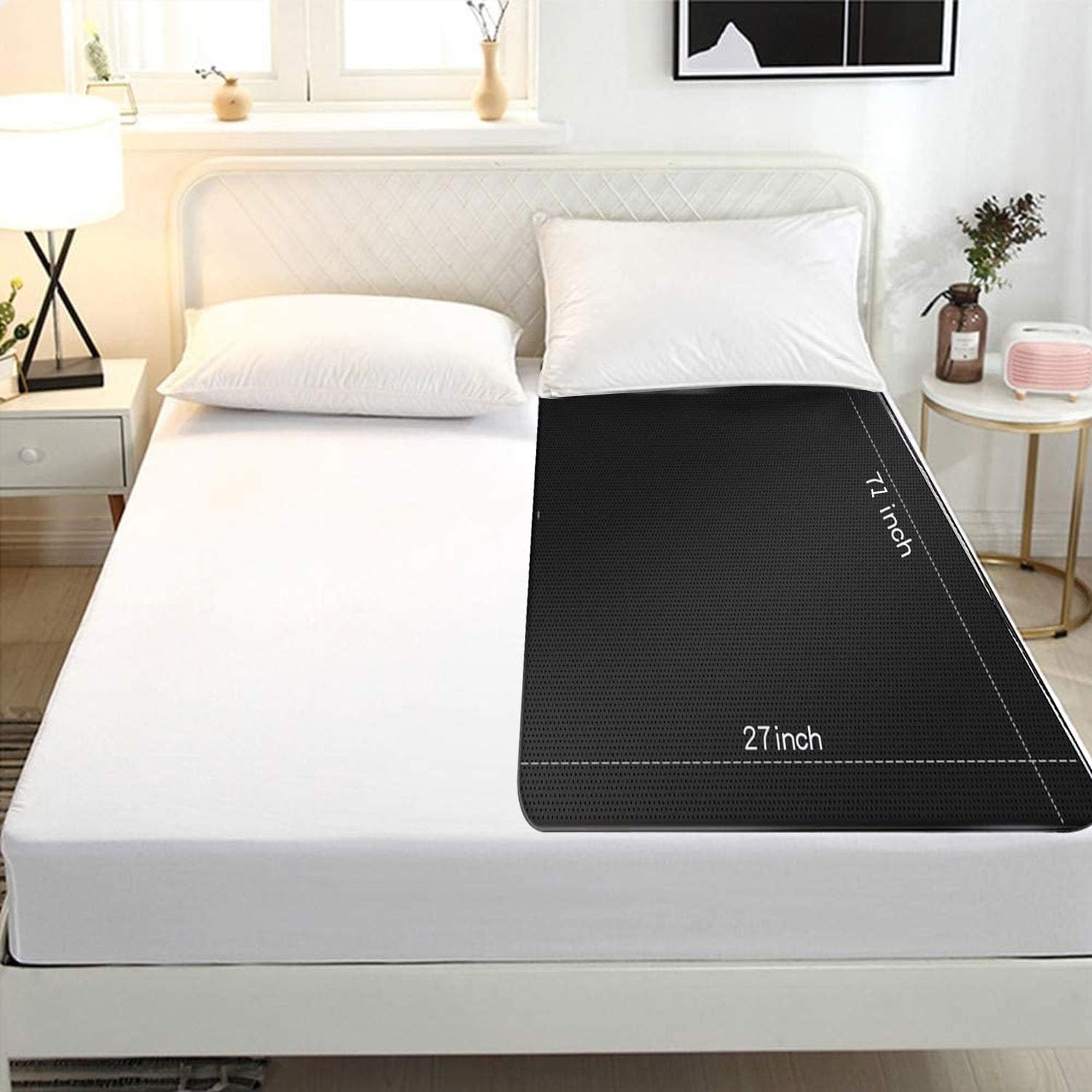 Grounding Mat for Improving Sleeping, Conductive Grounding Pad with 2 Grounding