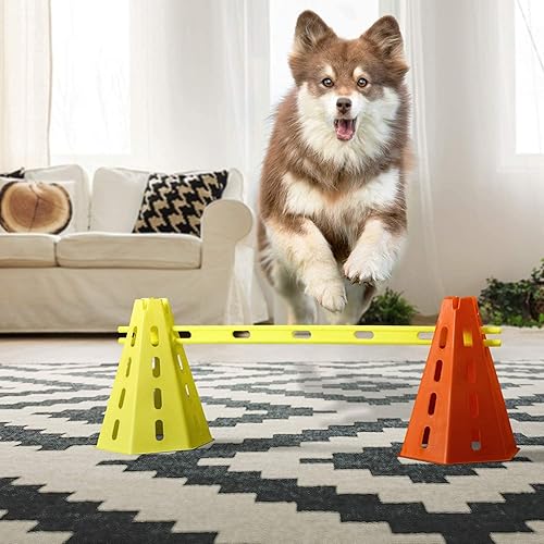 Miniatura 9 de Yes4All Speed Agility Hurdles Cone Set Dog Agility Obstacle Training Pet Outdoor Games Agility Training Equipment with Carry Bag