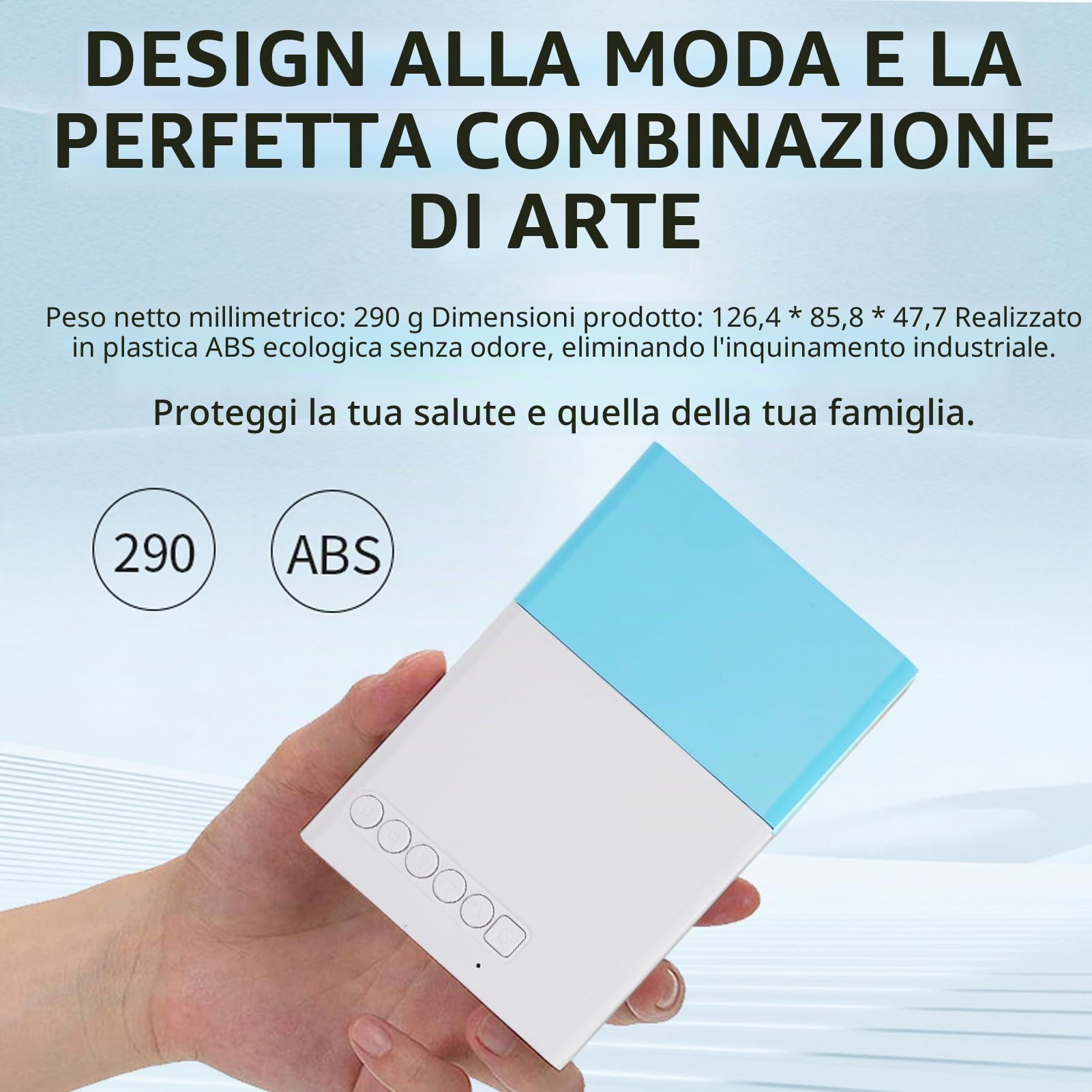 Mini Proiettore HD 1080p Portatile, Full HD Smart Home per Film con HDMI USB 3,5mm, Compatibile Smartphone Laptop TV Tablet PC, Correzione Trapezoide Automatica, Altoparlante Stere