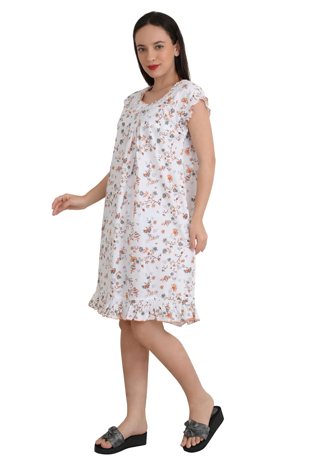 REDGLO Women's Cotton Short Night Dress Printed Knee Length Night Gown Free-Size - Review, Price and Buying Guide