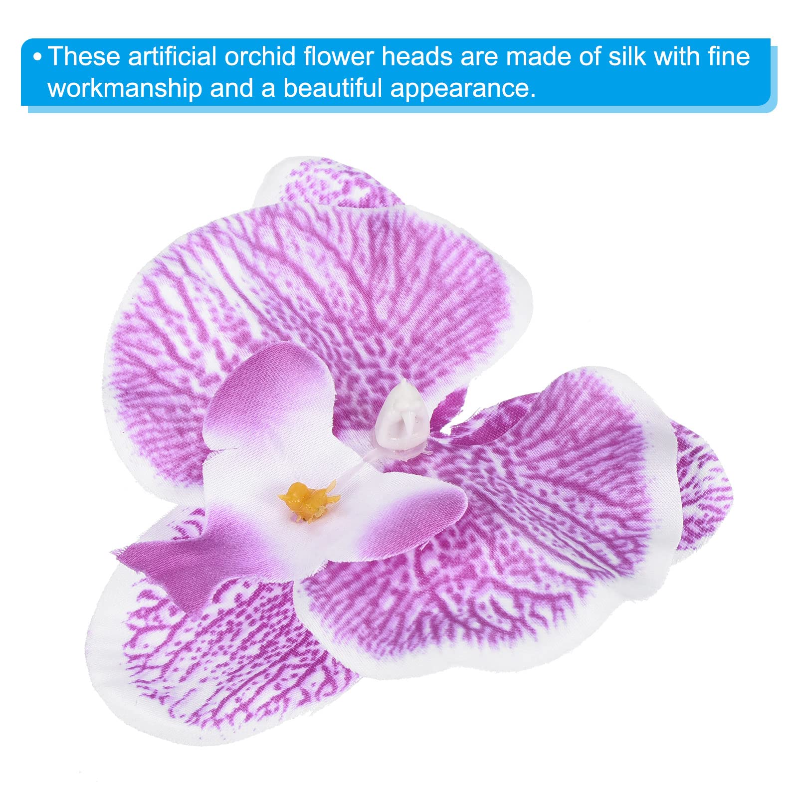 PATIKIL 3.5" Artificial Orchid Flower Heads - Image 4