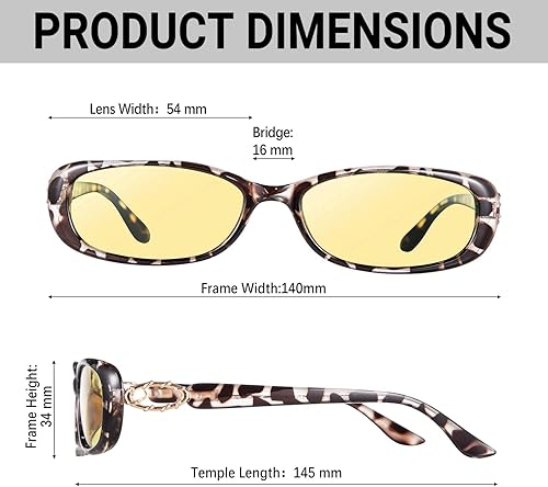 Miniatura 4 de Gafas de conducción nocturna para mujer, antirreflejos, polarizadas, fotocrómicas, visión nocturna, leopardo