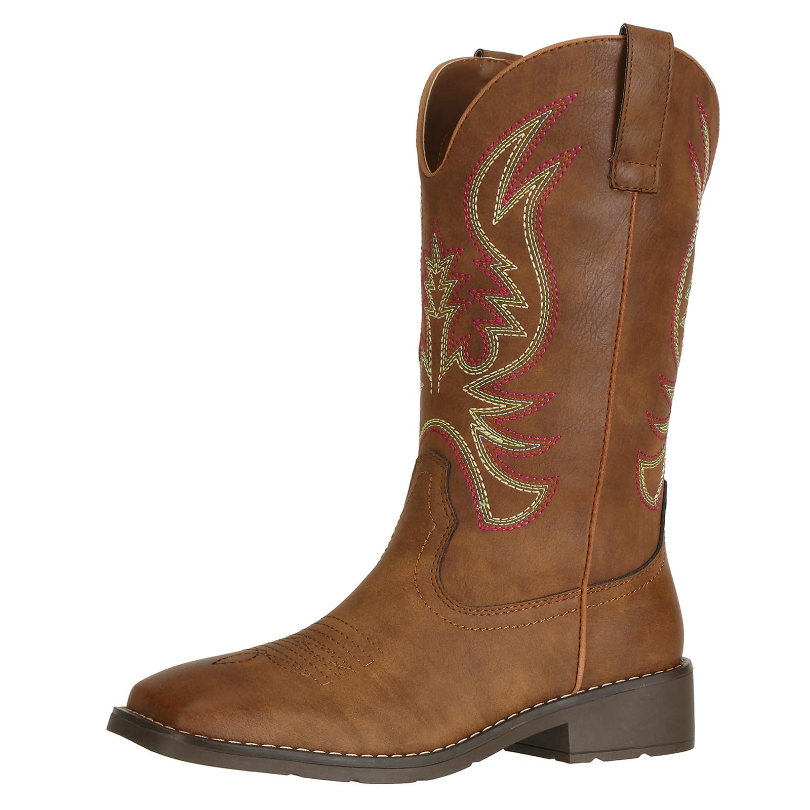 J's.o.l.eSquare Toe Cowboy Boots for Women Cowgirl Boots Mid Calf Fashion Western Boots