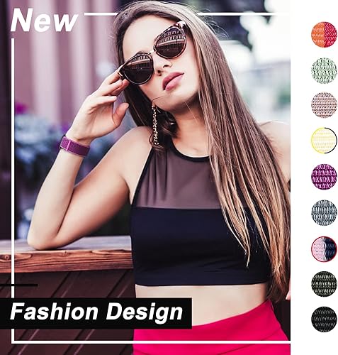 Miniatura 5 de Correa Deportiva de Nylon Compatible con Apple Watch de 38 mm, 40 mm, 41 mm, 42 mm, 44 mm, 45 mm, 46 mm, 49 mm, Correa Trenzada Ajustable y