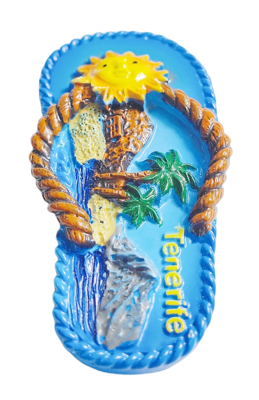 Magnete Da Frigorifero 3D Tenerife Spagna - Souvenir Di Viaggio In Stile Bambù, Fatto A Mano In Poliresina, 3,7 Cm