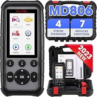Autel MaxiDiag MD806 OBD2 Scanner, 2023 Car Diagnostic Tool Diagnoses for ABS, Engine, Transmission, SRS，with 7 hot Reset Services, Auto VIN, Read/Clear Codes, Live Data, Freeze Frame Data