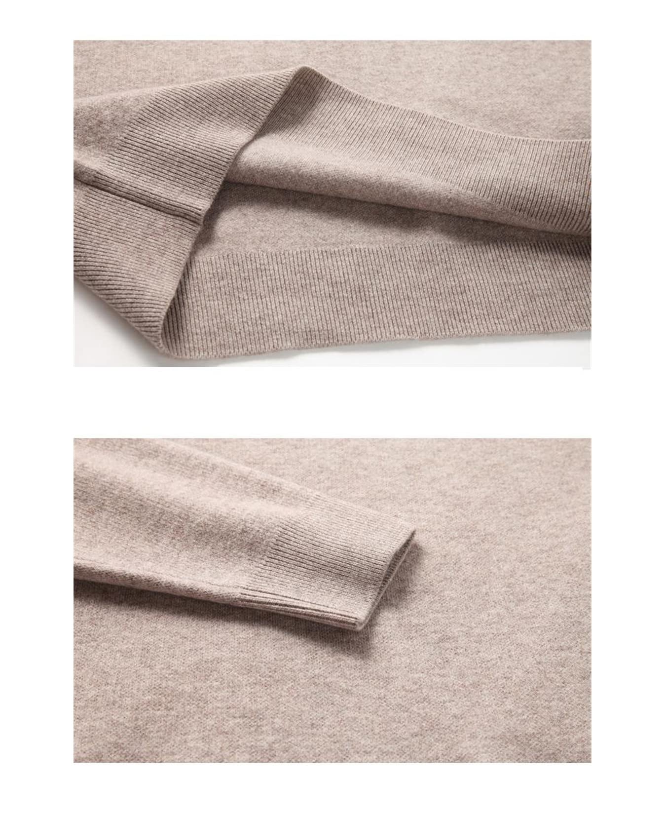 WEGUKRI Inverno che ispessisce il maglione puro del cachemire di 100%, gli uomini metà alto collare lavorato a maglia inferiore pullover, D, XL