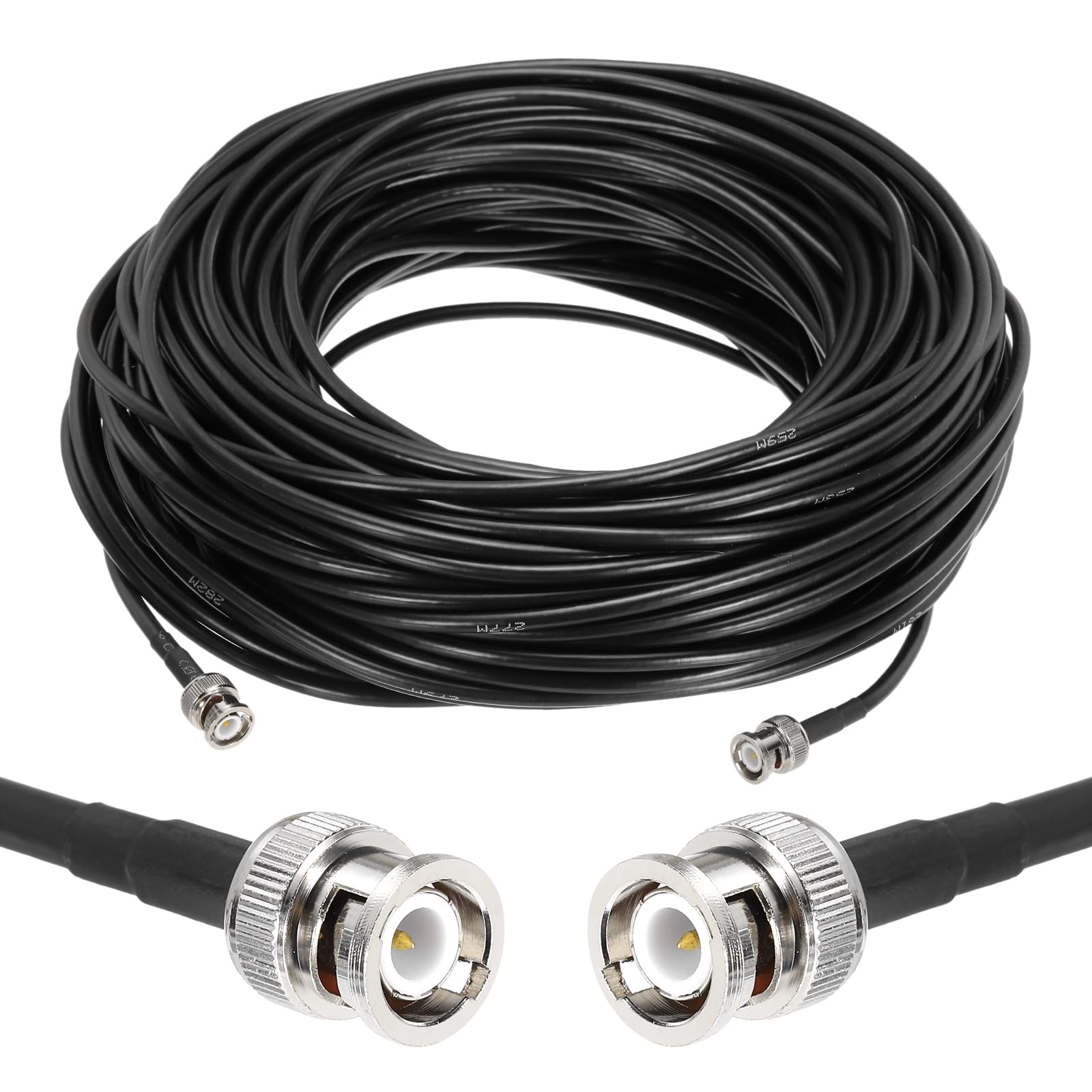 QUARKZMAN RG58 Câble Coaxial 200ft/61.0 M Câble Coaxial BNC Mâle À BNC Mâle