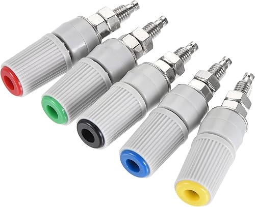 MECCANIXITY Terminal Binding Post M5 Amplificador de cobre puro Conector de terminal Banana Plug Jack Kit de terminales de altavoz (30 A longitud