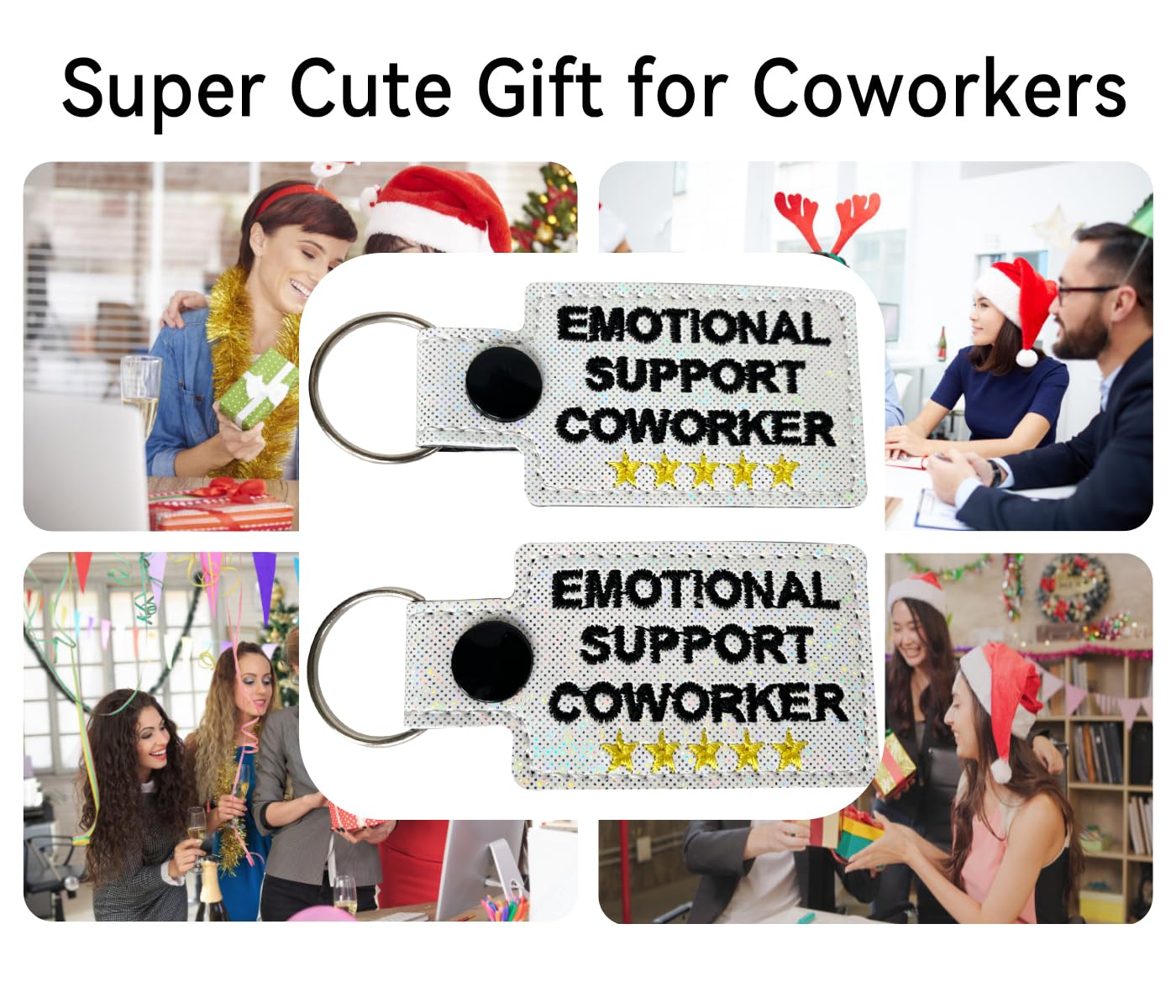Coworker Gifts: Emotional Support Keychain for Work Bestie & Christmas
