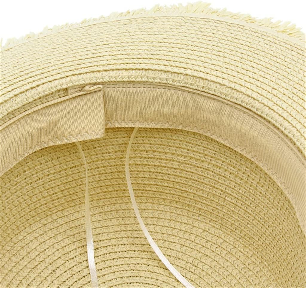 HBJWOV Adult Large Eaves Hat Beach Sunscreen Sunshade Hat Casual Holiday -Edged Sun Hat