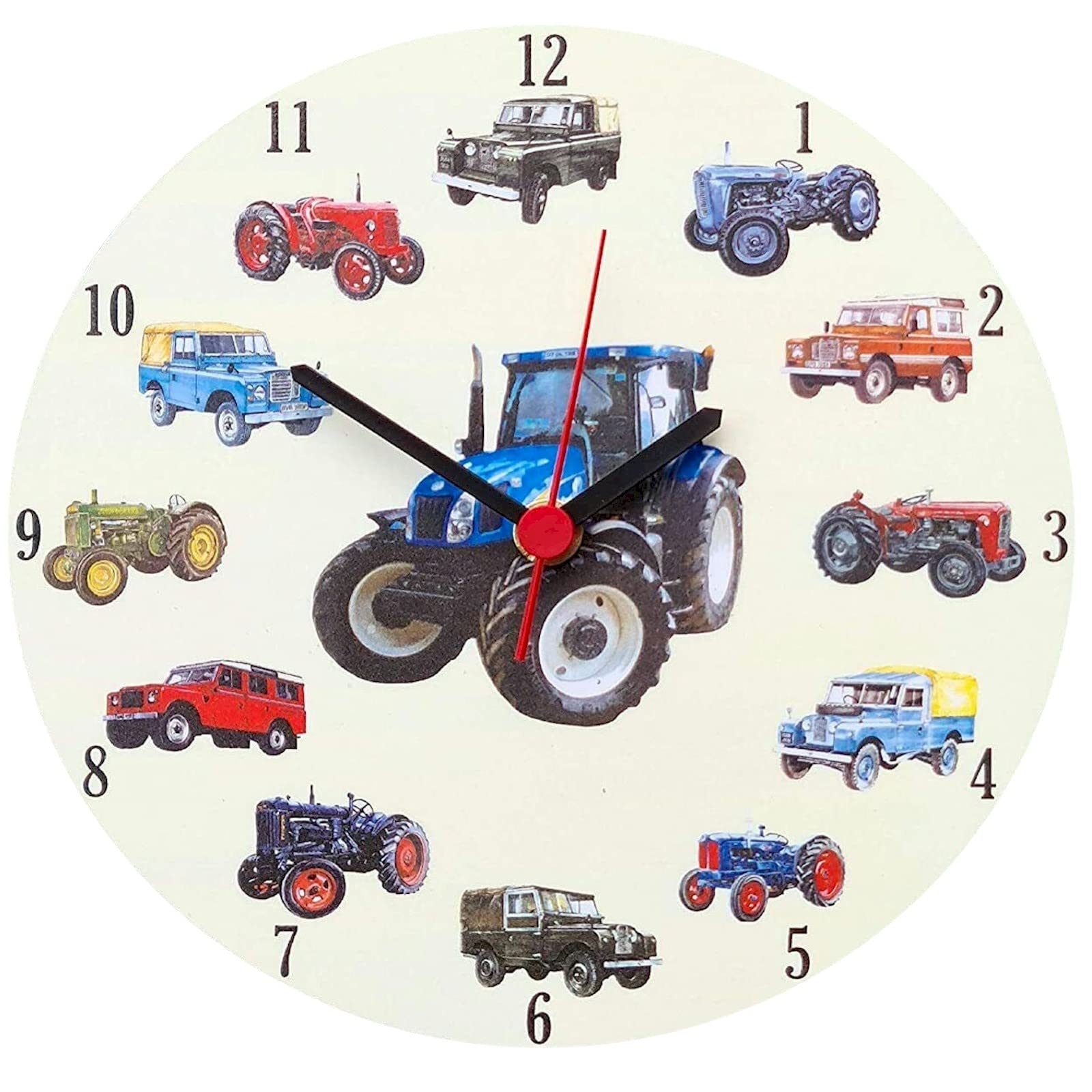 Lark Rise Designs Round New Holland Tractor and Landy Wall Clock