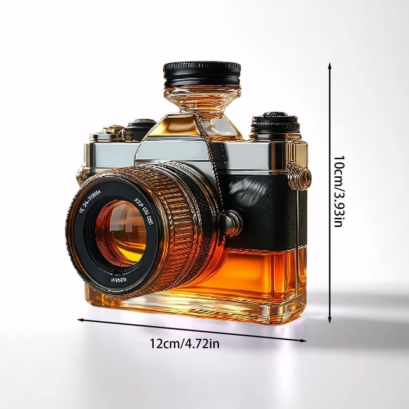 300ML Decantador Whisky Arte Escultura - Figura De Decantador De Whisky Con Forma De Cámara 3D, Esculturas De Botellas De Vino De Vidrio Hechas A Mano, Divertido Recipiente Almacenar Vino(A)