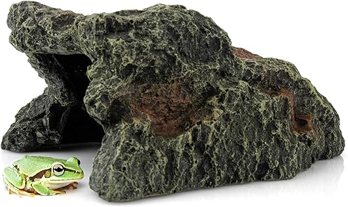 Miniatura 5 de Hábitat de reptiles, escondite de tortuga, decoración de tanque de agua para peces, reptiles, anfibios, ranas, serpientes, lagartos, camarones,