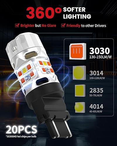 Miniatura 5 de LASFIT Bombilla LED 3157 Switchback 3057 4157 Blanco Ámbar CANBUS Anti Hyper Flash LED Bombilla de señal de giro frontal automotriz Plug and Play