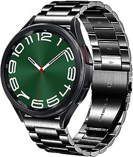 سوار ساعة بديل من الفولاذ المقاوم للصدأ للرجال والنساء مقاس 20 ملم متوافق مع ساعة سامسونج جالاكسي 7 / اف اي / 6 / 6 كلاسيك / 5/5 برو / 4/4 كلاسيك / 3 مقاس 41 ملم / هواوي GT3 مقاس 42 ملم من ديليلي