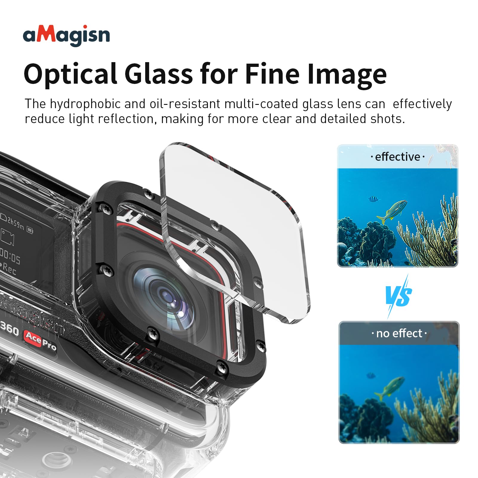 Custodia Impermeabile 60m Per Insta360 Ace Pro - Case Subacquea Per Immersioni E Sport Acquatici - Foto 5