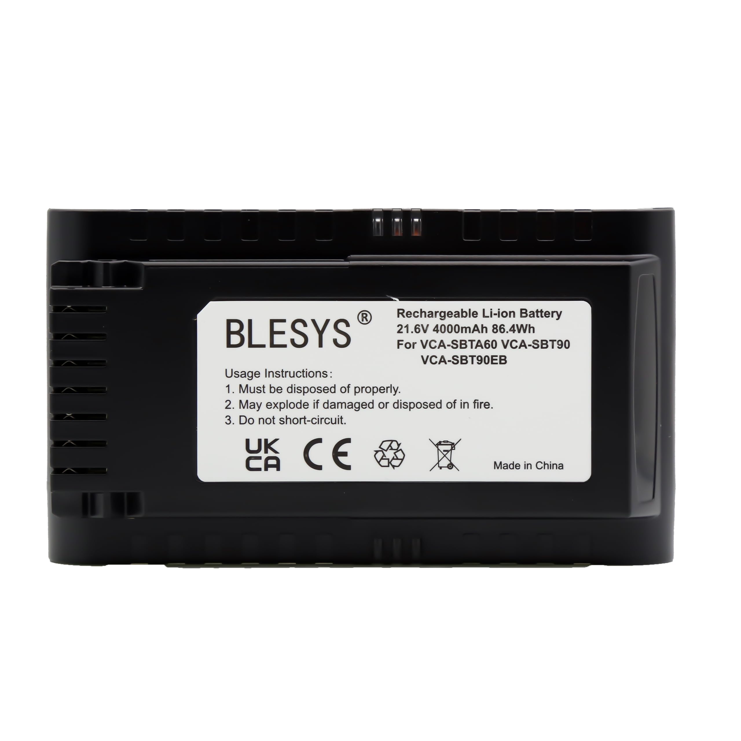 BLESYS VCA-SBTA60 VCA-SBTA60/VT Batería para Samsung Jet 60 Turbo Jet 65 Pet Pro Aspiradora VS15A6031R1 VS15A6031R4/ET VS15A60AGR5/WA 21,6V 86,4Wh