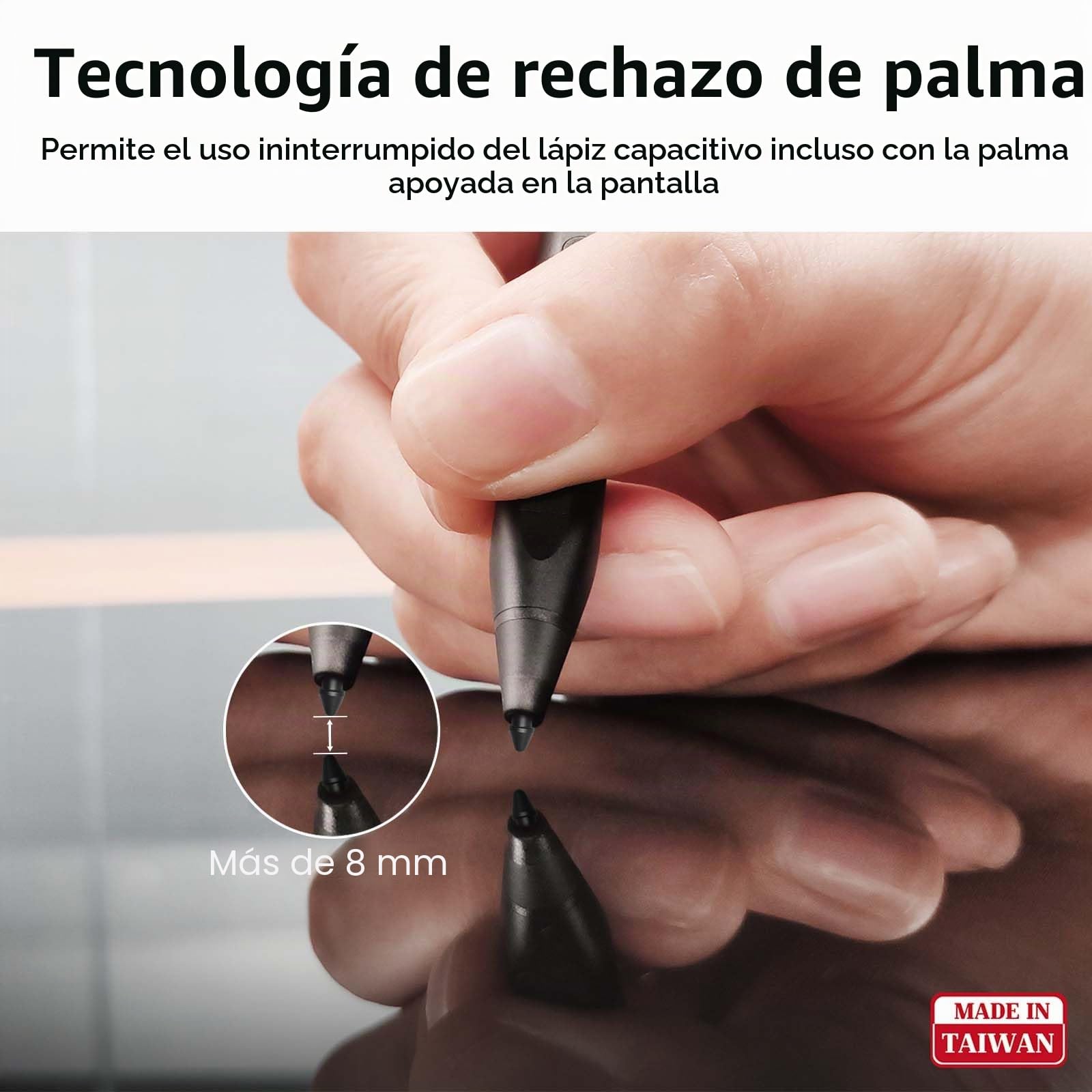 RENAISSER Lápiz Stylus para Microsoft Surface, Diseñado en Houston, Fabricado en Taiwán, Compatible con Windows 11 & 10, Carga USB-C, Lápiz para Surface Pro 11/10/9/8/7, Surface Go/Laptop