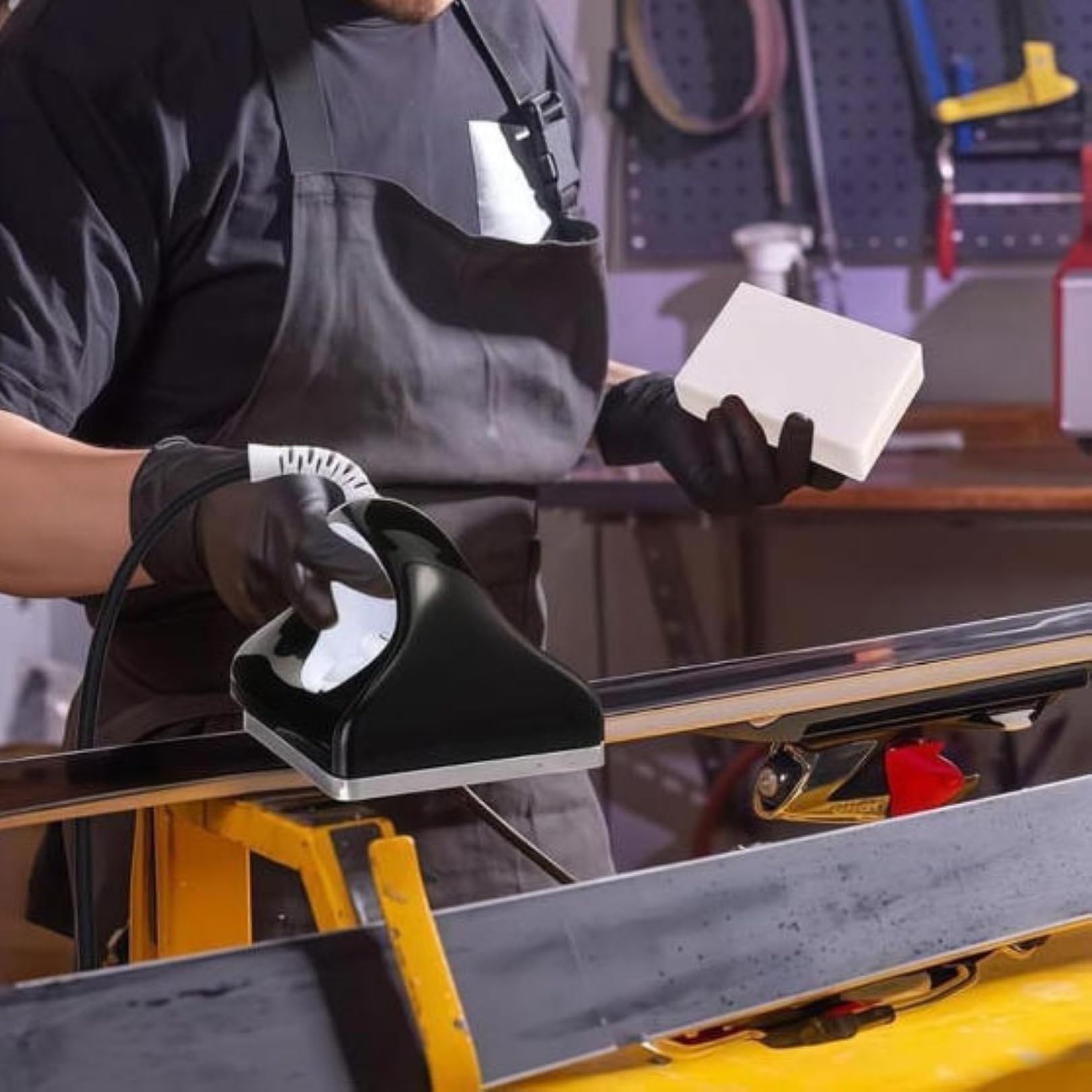 Plancha Comercial para Encera de Esquí y Snowboard con Temperatura Ajustable, Diseño de Base Gruesa, Herramienta Esencial para Proteger Snowboards, Esquís y Trineos