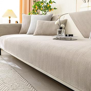 Sofa Covers 1 2 3 4 Seater, Non Slip Sofa Slipcovers, Couch Covers Washable for Sectional Sofa, Settee Covers for All Seasons, Sofa Protectors from Pets/Kids 70x70cm
