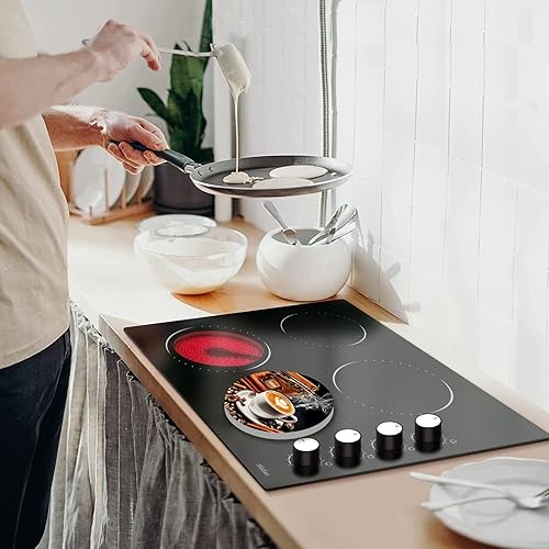 Miniatura 122 de Fundas para quemadores de estufa eléctrica de animales de granja, paquete de 4 fundas redondas para quemadores de estufa, 8 pulgadas y 10 pulgadas